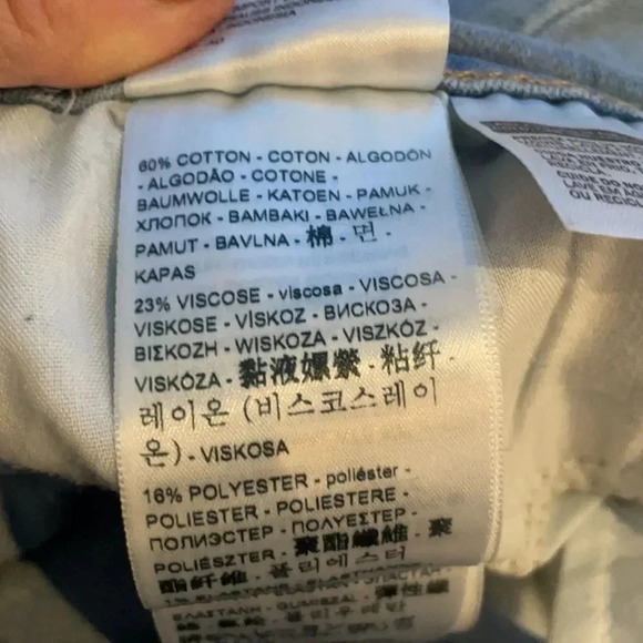 Levi’s mid length jean shorts Cuffed Light to medium wash Women’s size 30 - Picture 11 of 12